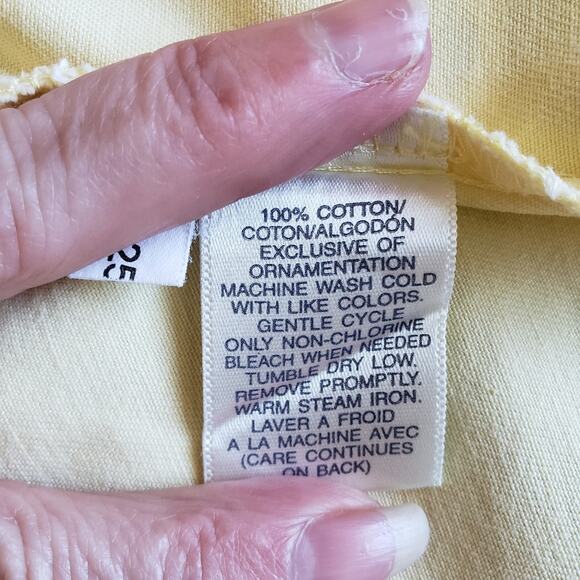 Susan Bristol Half Sleeve Snap Front Embroidered Yellow Denim Crop Jean Jacket - Picture 11 of 11